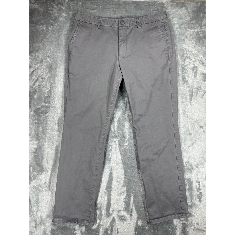 Bonobos Mens Slim Fit Chino Pants Gray‎ Stretch Cotton Twill 35x30 Casual